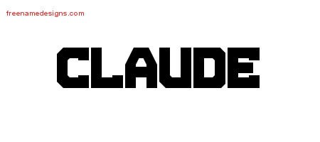 Claude Titling Name Tattoo Designs