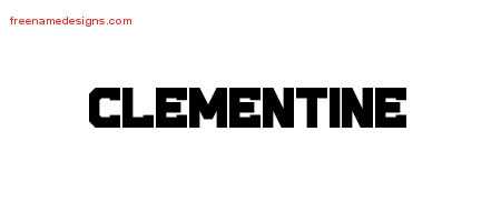 Clementine Titling Name Tattoo Designs