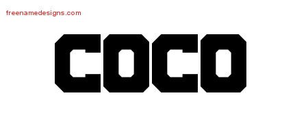 Coco Titling Name Tattoo Designs