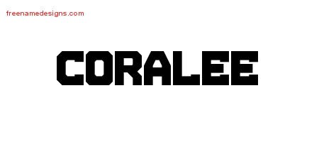 Coralee Titling Name Tattoo Designs