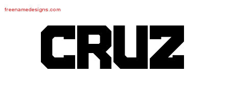 Cruz Titling Name Tattoo Designs