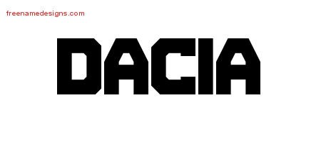 Dacia Titling Name Tattoo Designs