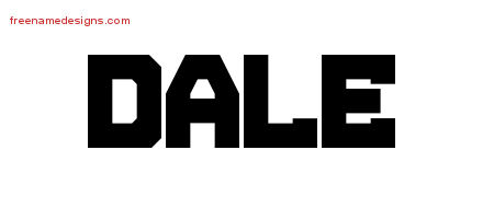 Dale Titling Name Tattoo Designs