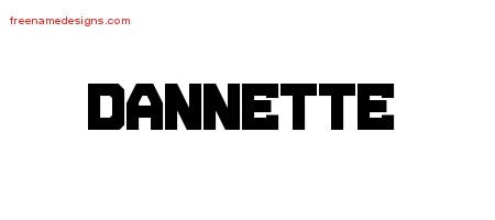 Dannette Titling Name Tattoo Designs