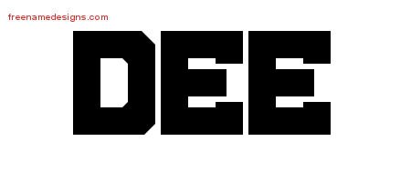 Dee Titling Name Tattoo Designs