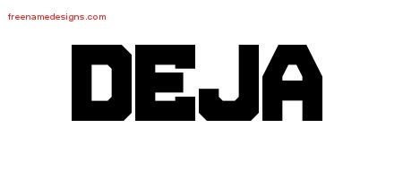 Deja Titling Name Tattoo Designs