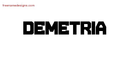 Demetria Titling Name Tattoo Designs