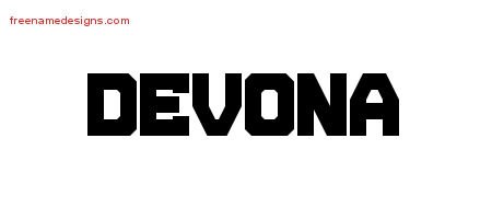 Devona Titling Name Tattoo Designs