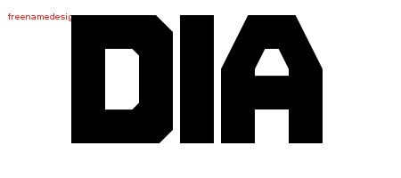 Dia Titling Name Tattoo Designs