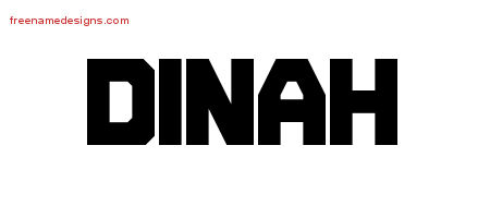 Dinah Titling Name Tattoo Designs