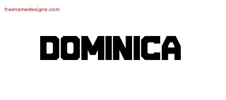 Dominica Titling Name Tattoo Designs