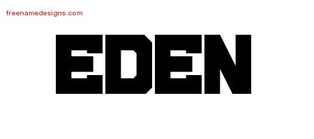 Eden Titling Name Tattoo Designs