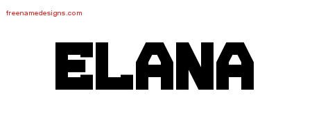 Elana Titling Name Tattoo Designs