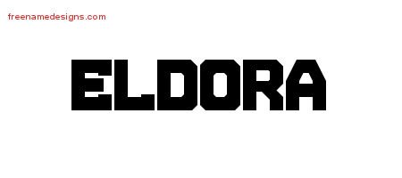 Eldora Titling Name Tattoo Designs