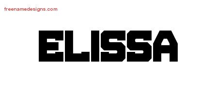 Elissa Titling Name Tattoo Designs