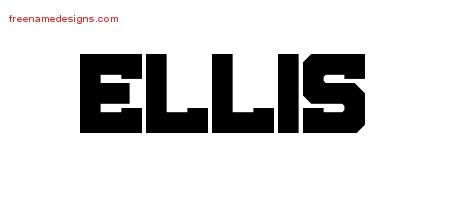 Ellis Titling Name Tattoo Designs