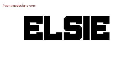 Elsie Titling Name Tattoo Designs