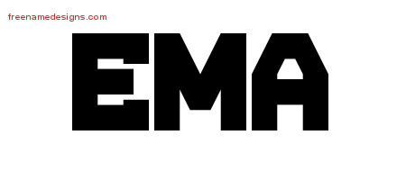 Ema Titling Name Tattoo Designs