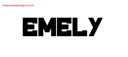 Emely Titling Name Tattoo Designs