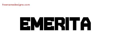 Emerita Titling Name Tattoo Designs
