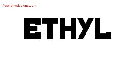 Ethyl Titling Name Tattoo Designs
