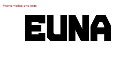Euna Titling Name Tattoo Designs