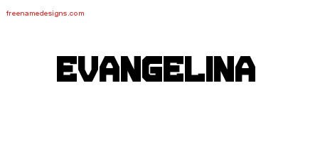 Evangelina Titling Name Tattoo Designs
