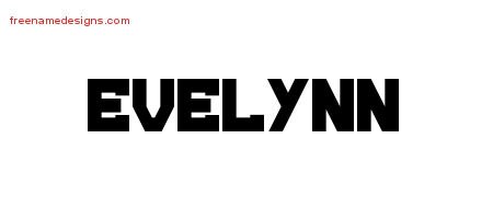 Evelynn Titling Name Tattoo Designs