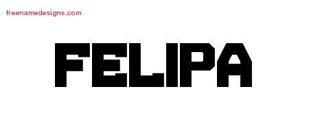 Felipa Titling Name Tattoo Designs