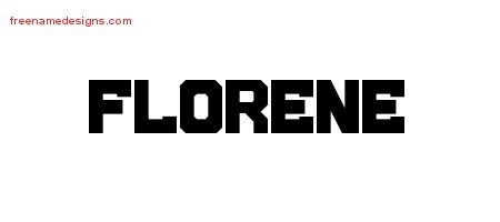 Florene Titling Name Tattoo Designs