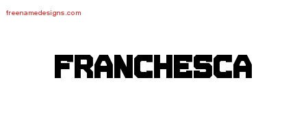 Franchesca Titling Name Tattoo Designs
