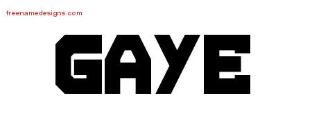 Gaye Titling Name Tattoo Designs