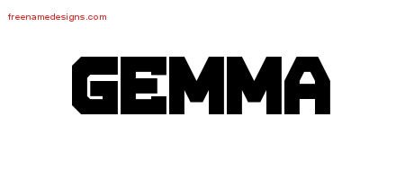 Gemma Titling Name Tattoo Designs