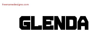 Glenda Titling Name Tattoo Designs