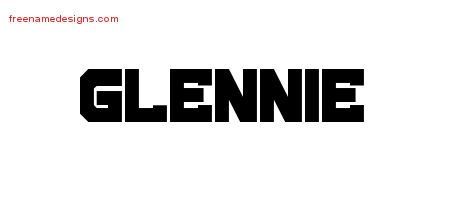 Glennie Titling Name Tattoo Designs