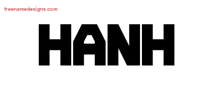Hanh Titling Name Tattoo Designs