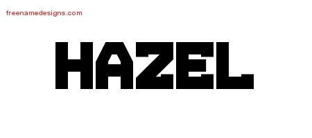 Hazel Titling Name Tattoo Designs