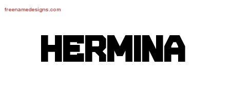 Hermina Titling Name Tattoo Designs