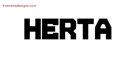 Herta Titling Name Tattoo Designs
