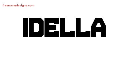 Idella Titling Name Tattoo Designs
