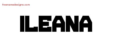 Ileana Titling Name Tattoo Designs