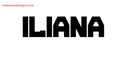 Iliana Titling Name Tattoo Designs