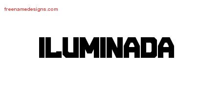 Iluminada Titling Name Tattoo Designs