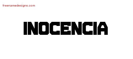 Inocencia Titling Name Tattoo Designs