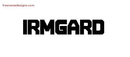 Irmgard Titling Name Tattoo Designs