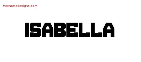 Isabella Titling Name Tattoo Designs