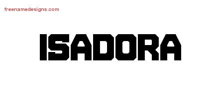 Isadora Titling Name Tattoo Designs