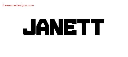 Janett Titling Name Tattoo Designs