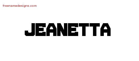 Jeanetta Titling Name Tattoo Designs