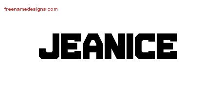 Jeanice Titling Name Tattoo Designs